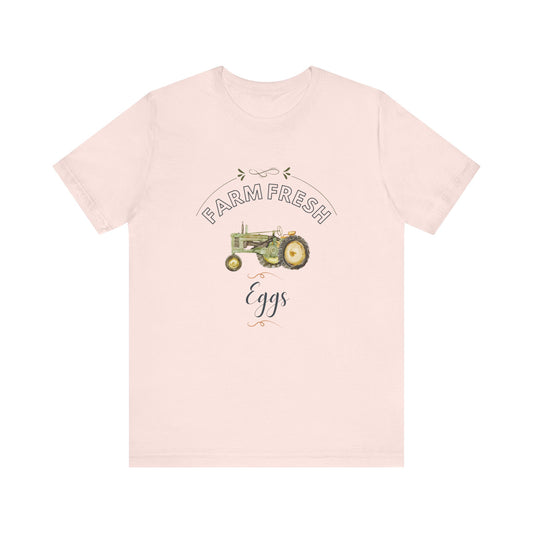 Egg Farm Unisex Tee with Tractor Design