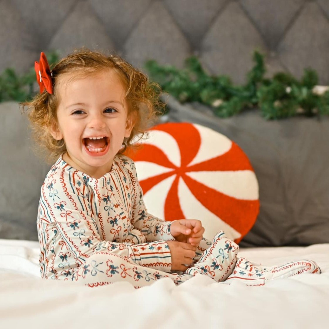 Candy Cane Lane Bamboo Christmas Pajamas - Zippy