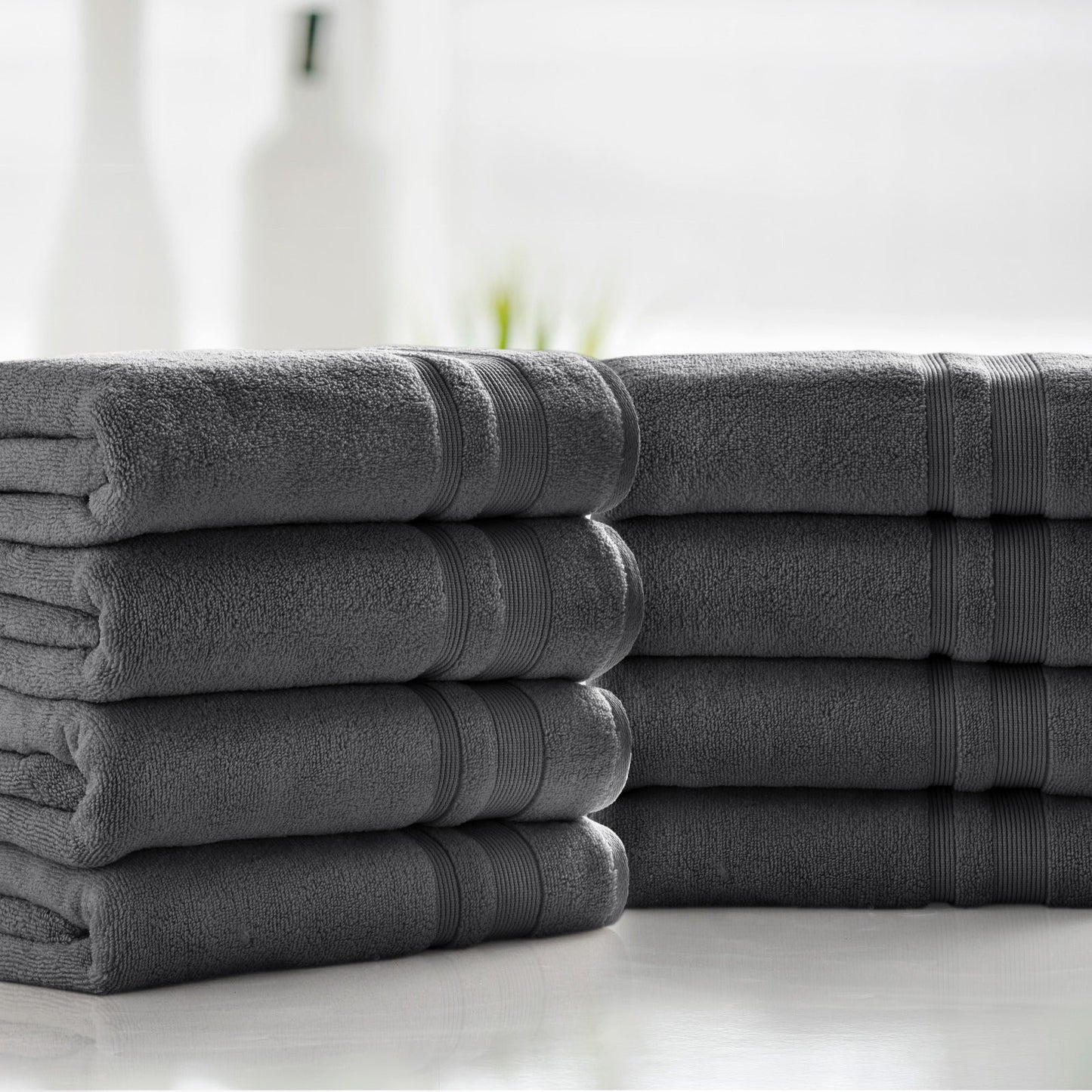 Kathy Ireland 4-8 Piece Zero Twist Cotton Plush Bath Towel Set