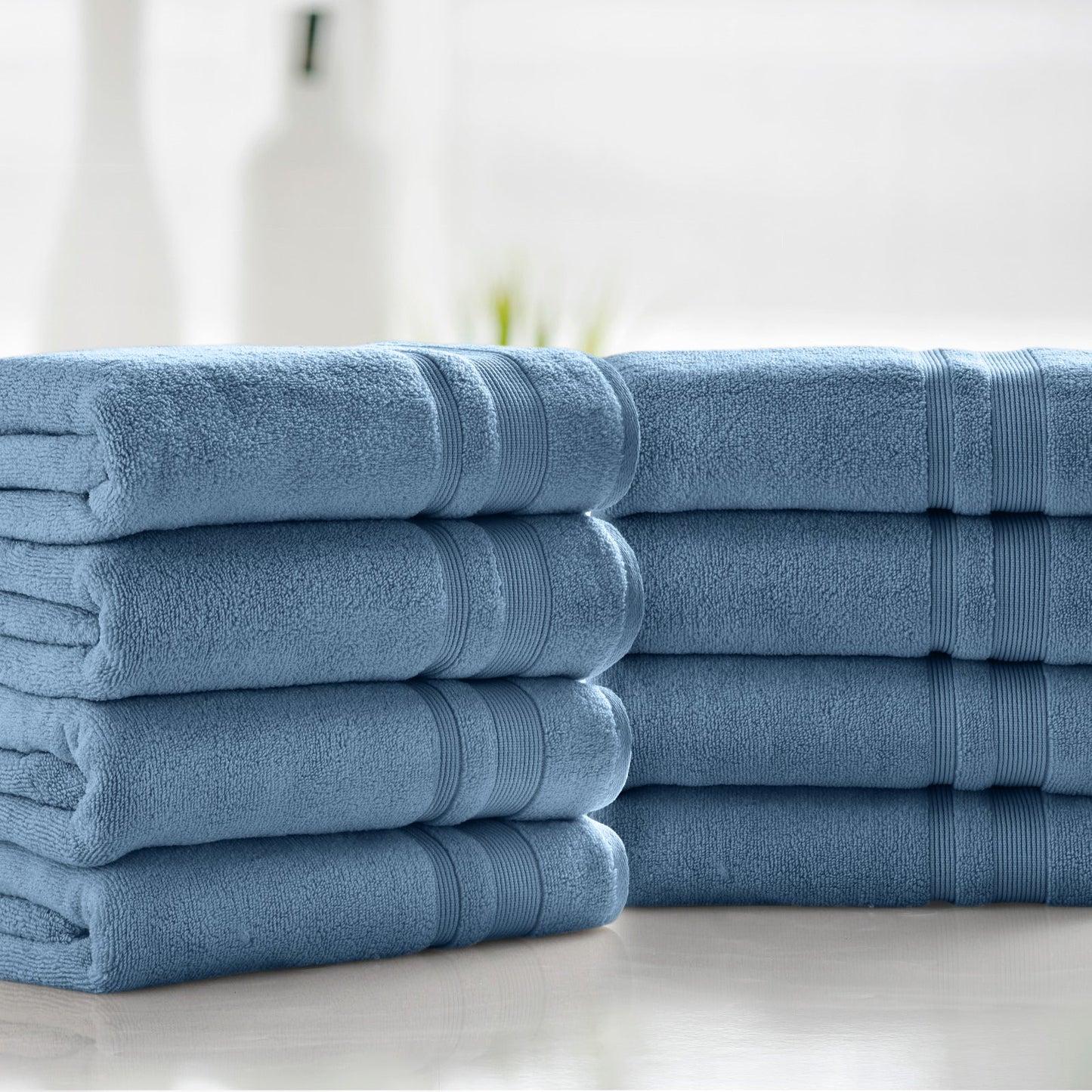 Kathy Ireland 4-8 Piece Zero Twist Cotton Plush Bath Towel Set
