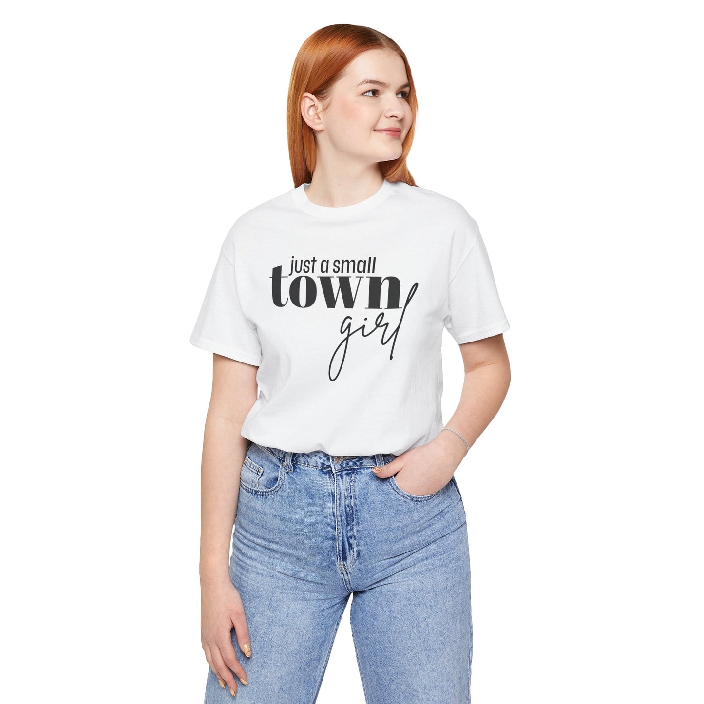 Just a Small Town Girl Tee, Cozy Cotton Shirt Gift, Casual Summer Apparel, Perfect for Birthdays, Country Music Lover Top