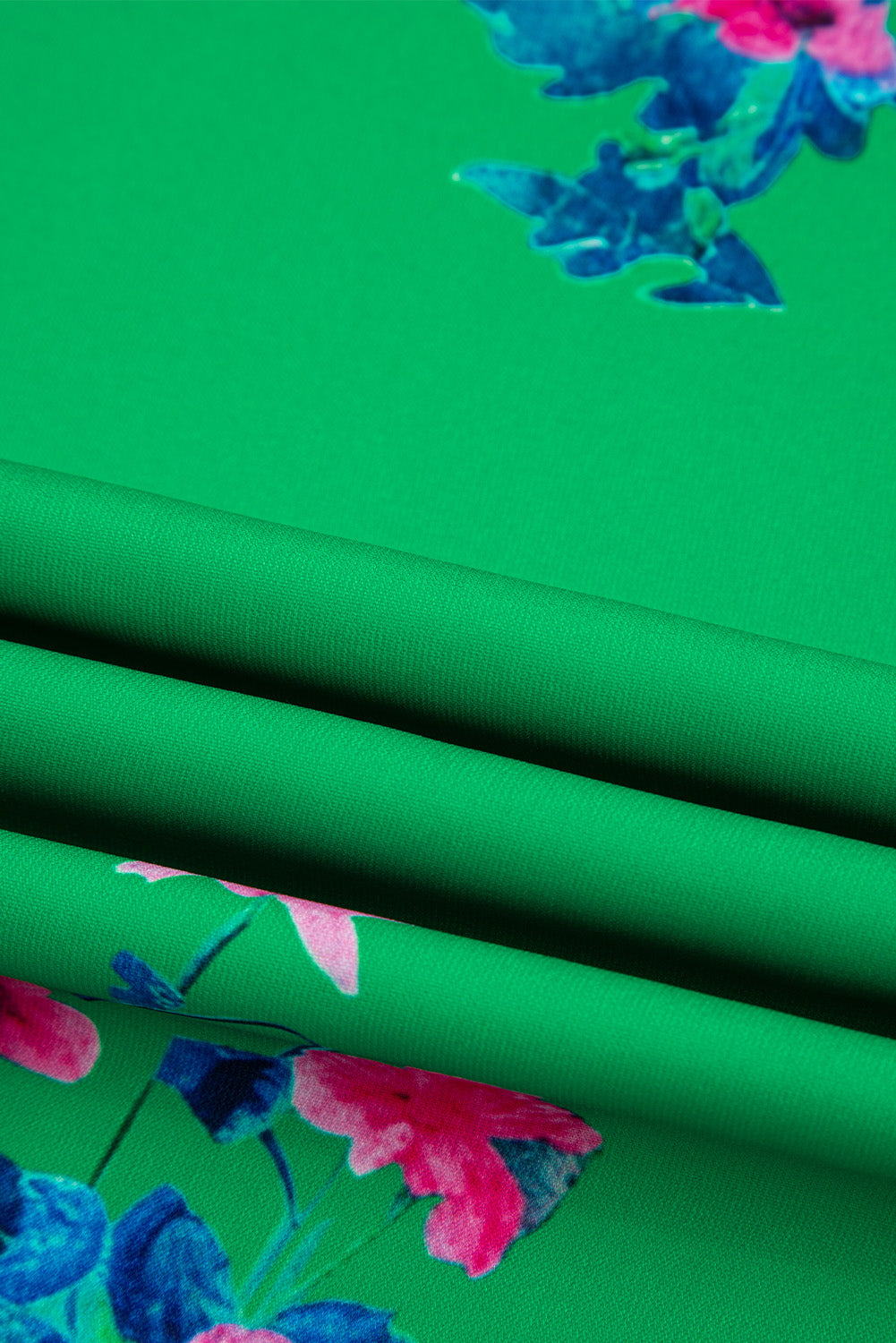 Floral Contrast Trim Knotted Straps Midi Dress