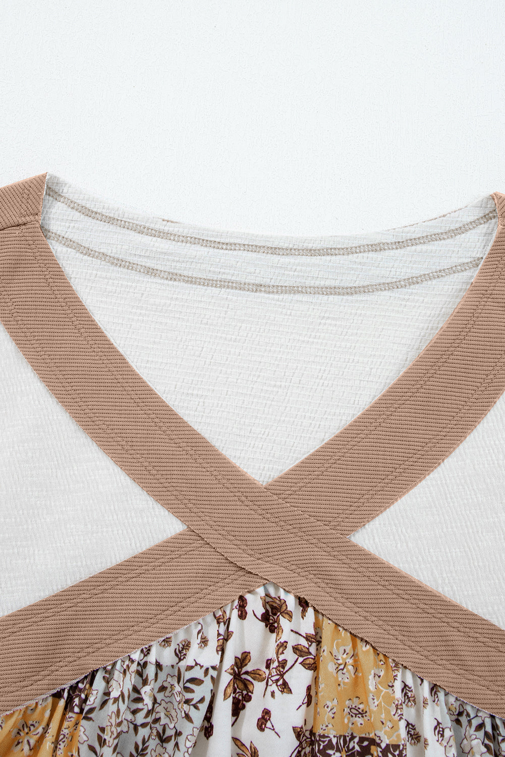 Floral Patchwork Long Sleeve Blouse