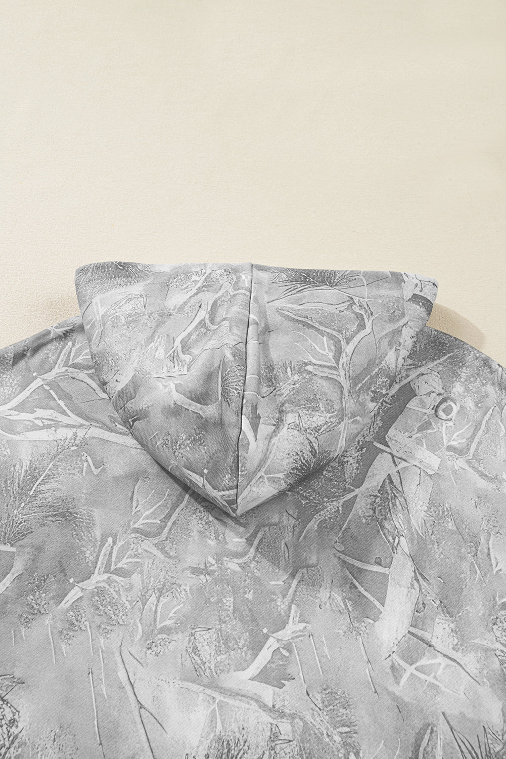 Camo Kangaroo Pocket Drop Shoulder Hoodie