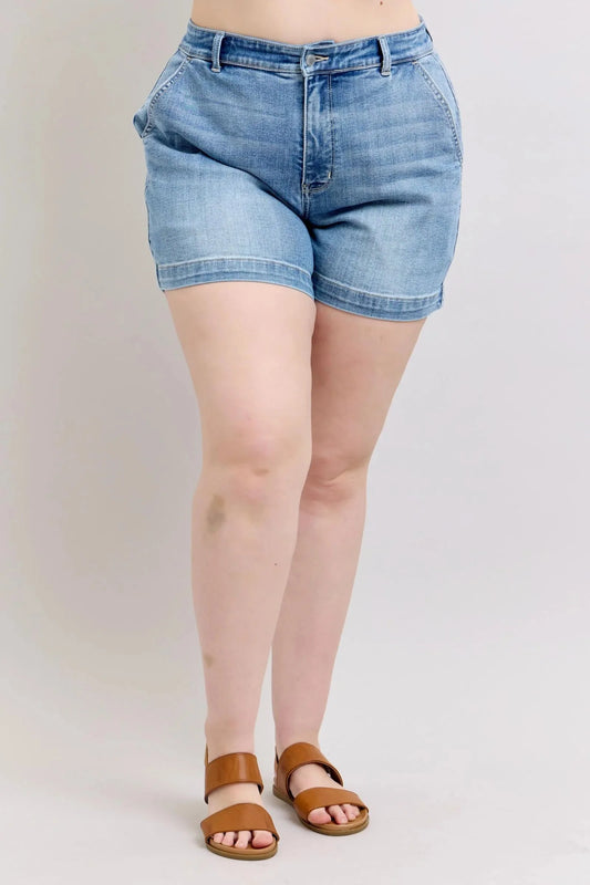 Judy Blue Jeans - Plus Size High Rise Denim Shorts
