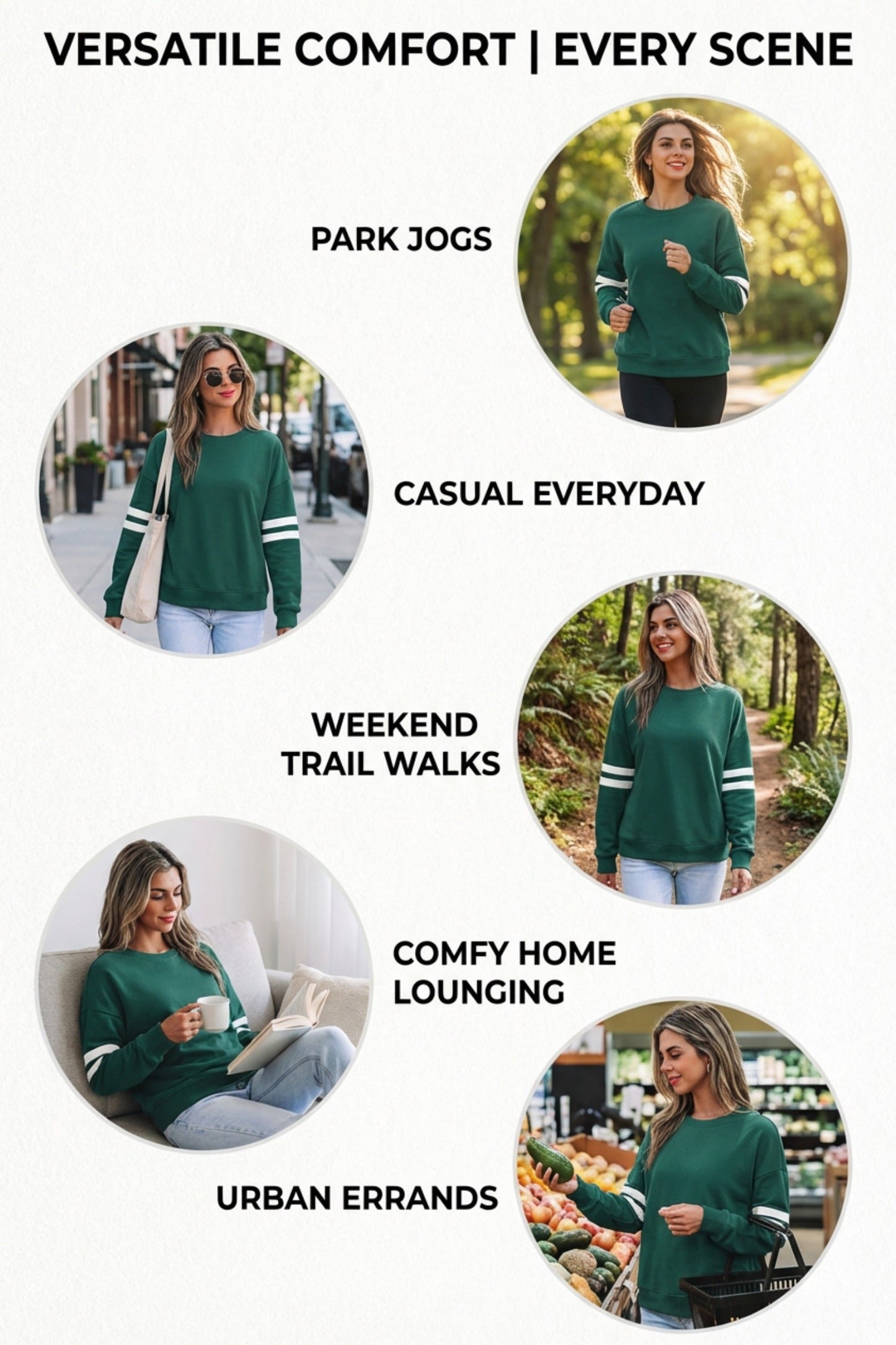 Varsity Stripe Drop Shoulder Oversized Sweatshirt