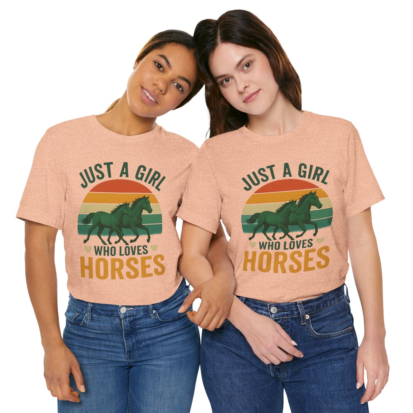 Just a Girl Who Loves Horses Tee | Horse Lover Shirt, Equestrian Gift, Casual Summer Tee, Birthday Present, Gift for Horse Girls