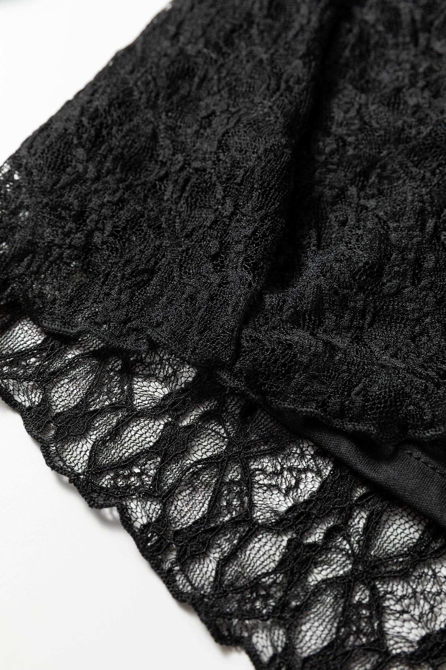 Lace Sheer Long Sleeve Henley Top