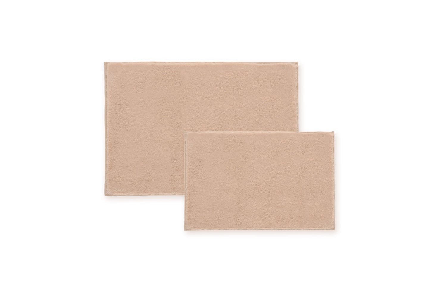 Bibb Home 5674 2 Piece Faux Fur Bath Mat Set