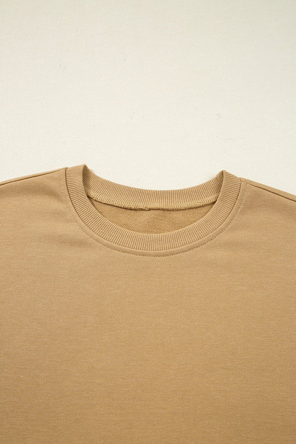 Floral Stripe Patchwork Ruffle Sleeve Crewneck Sweatshirt