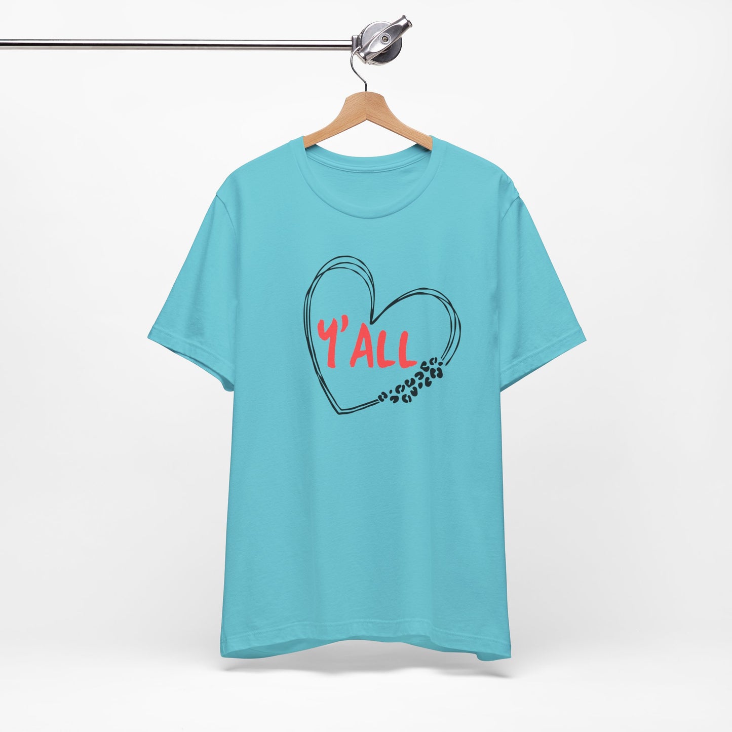 Heartfelt Love Unisex Tee - Casual Style, Y'all Shirt, Gift for Friends, Valentine's Day, Cozy Outfit, Everyday Wear