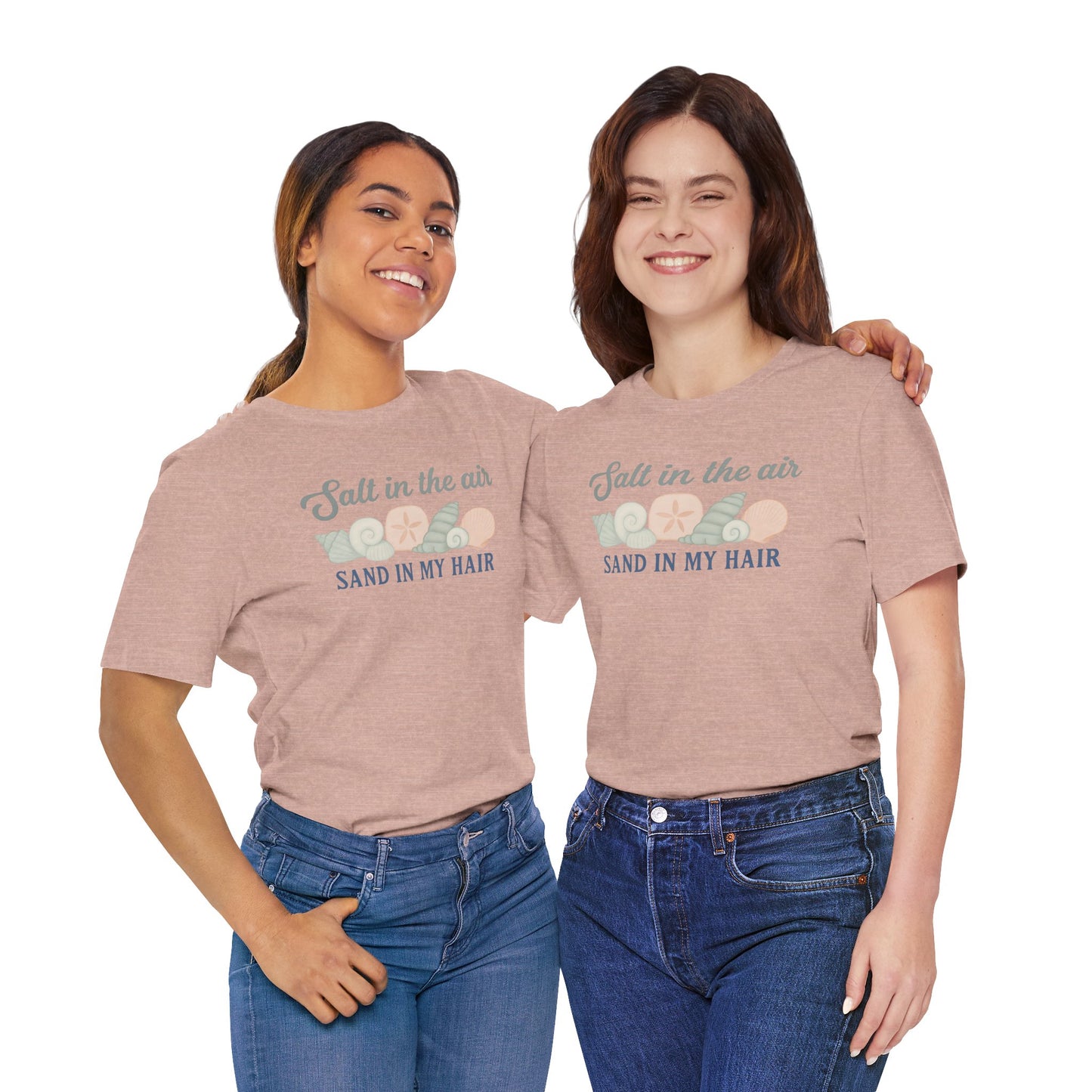 Salt in the Air, Sand in My Hair Unisex Tee | Beach Vibes Shirt, Summer Tee, Vacation Shirt, Nautical Gift, Bohemian Style