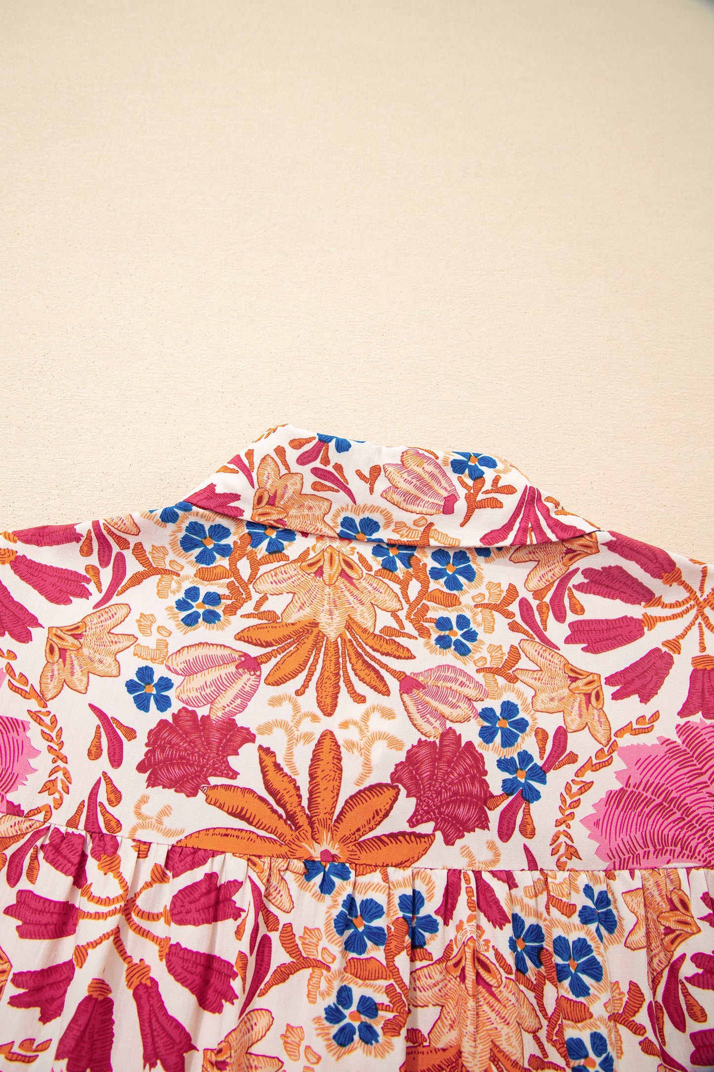 Floral Collared Long Sleeve Mini Dress