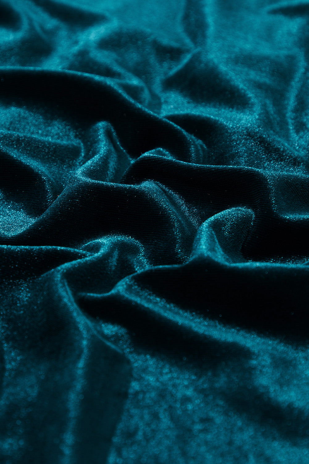 Velvet Lantern Sleeve Beaded V-Neck Blouse