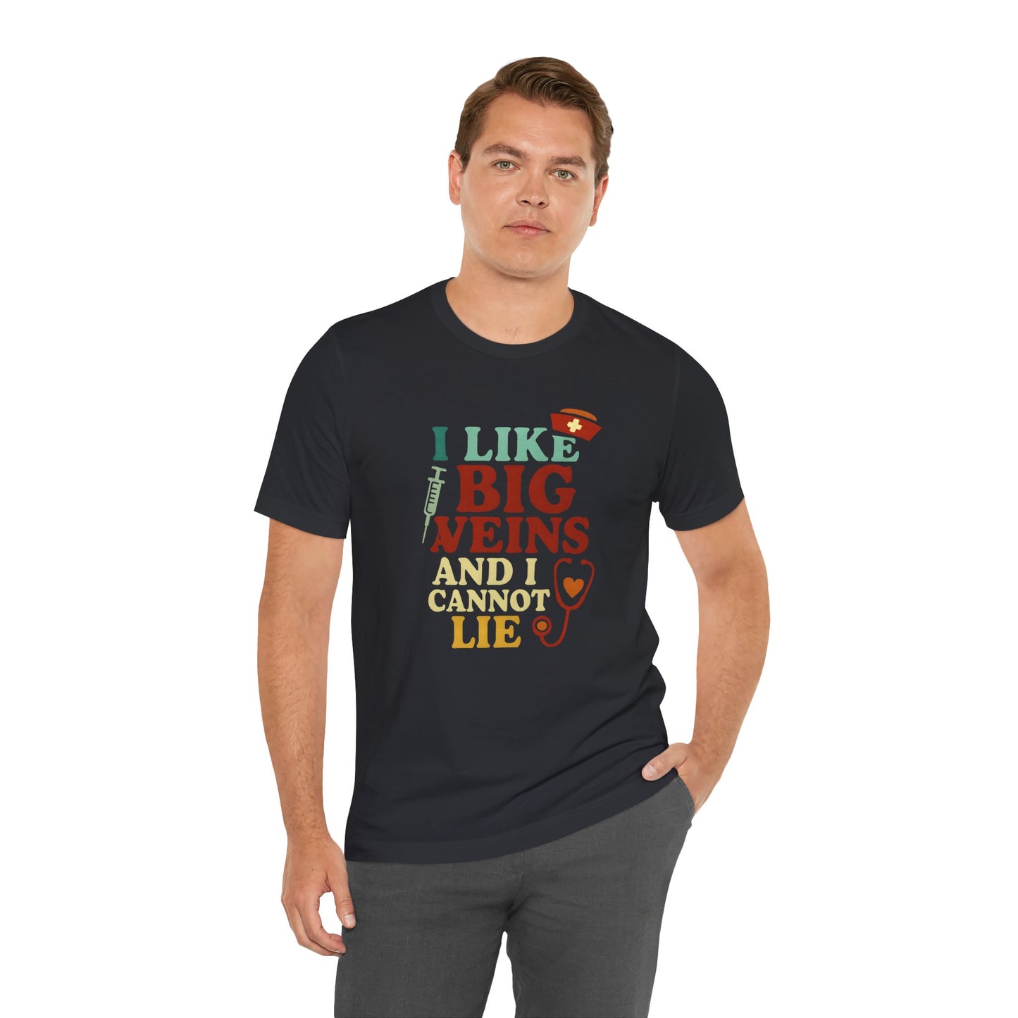 Humorous Medical Tee: I Like Big Veins and I Cannot Lie, Fun Gift for Healthcare Workers, Medical Humor Shirt, Perfect for Birthdays, [...]
