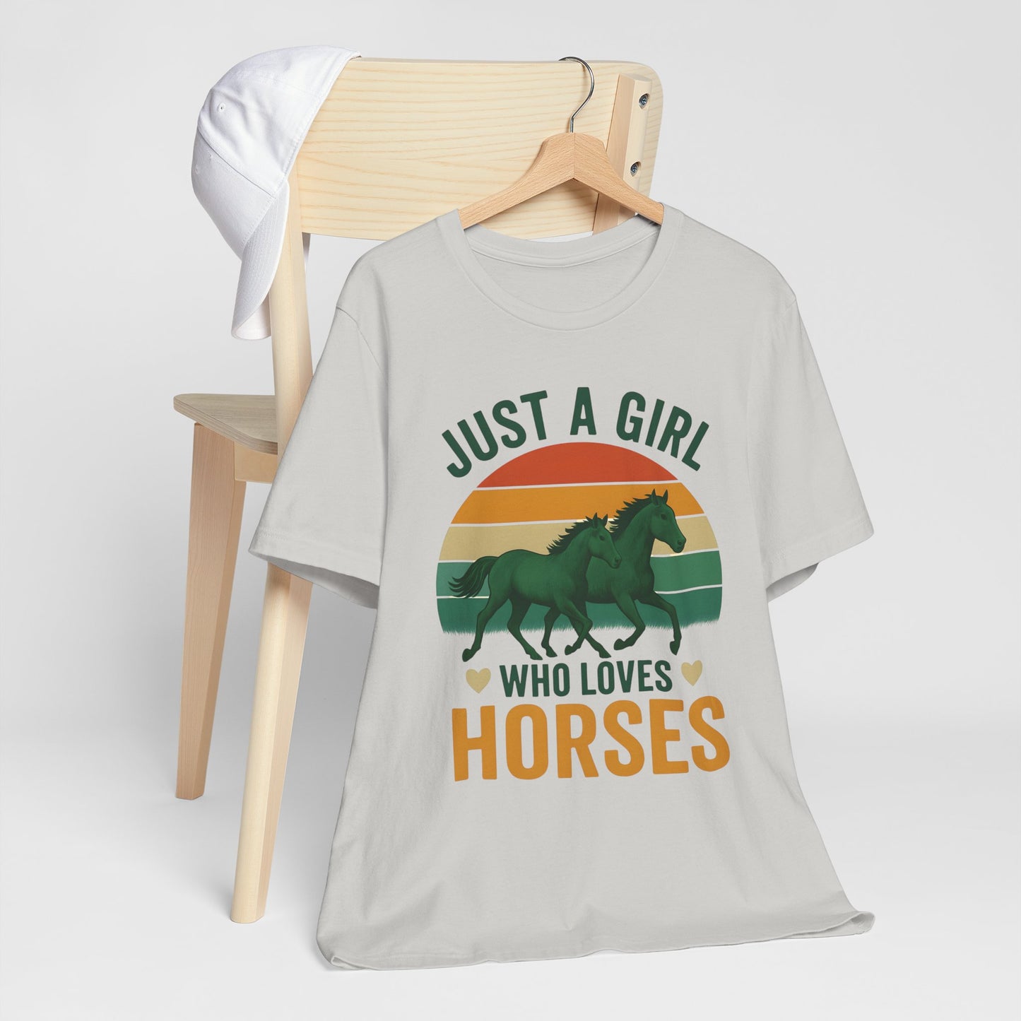 Just a Girl Who Loves Horses Tee | Horse Lover Shirt, Equestrian Gift, Casual Summer Tee, Birthday Present, Gift for Horse Girls
