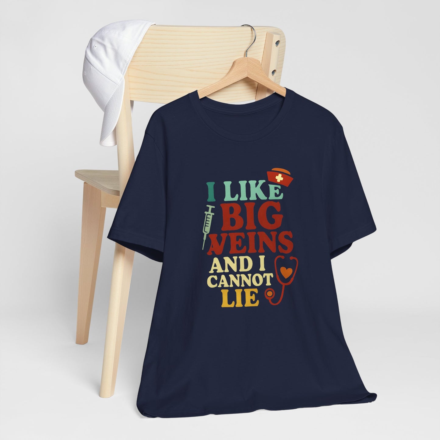 Humorous Medical Tee: I Like Big Veins and I Cannot Lie, Fun Gift for Healthcare Workers, Medical Humor Shirt, Perfect for Birthdays, [...]