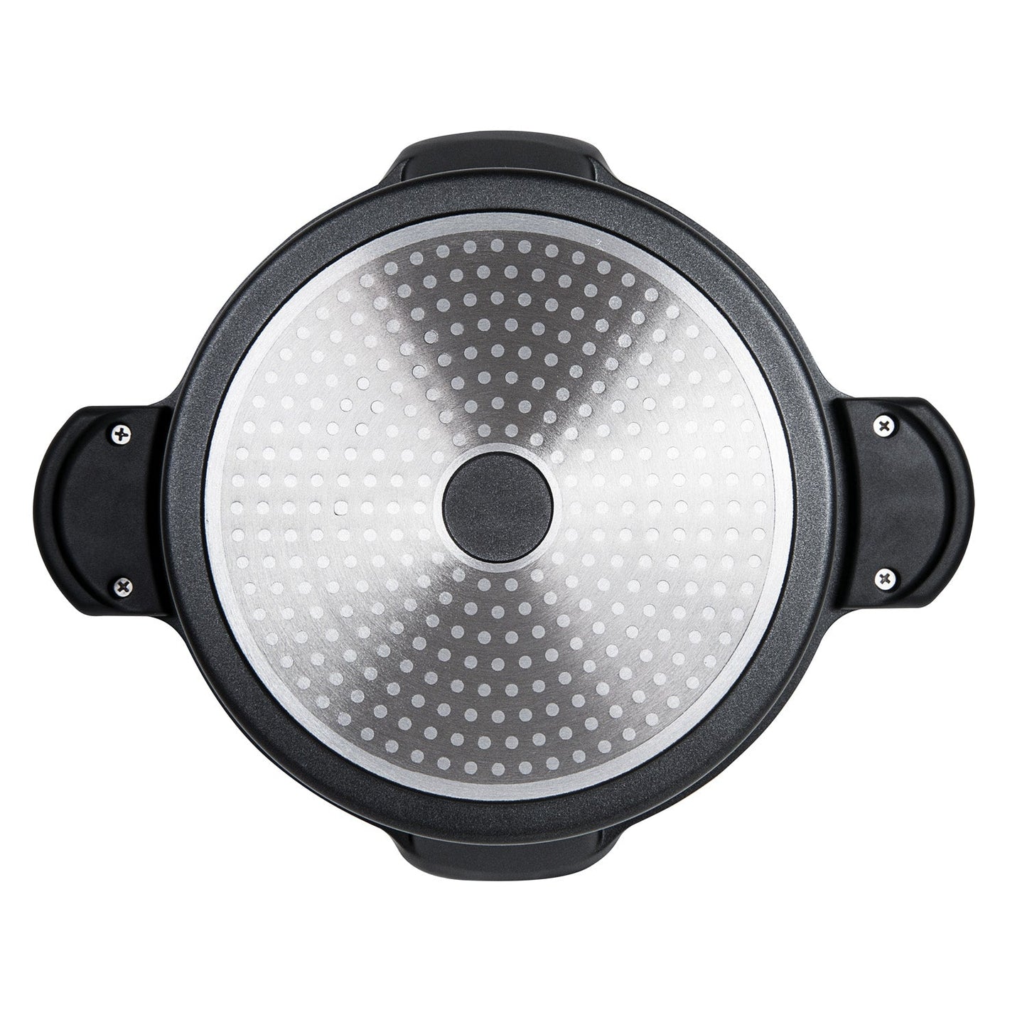 MASTERPAN Nonstick Stock & Pasta Pot With Glass Lid Strainer, 5 QT., 9" (23cm)