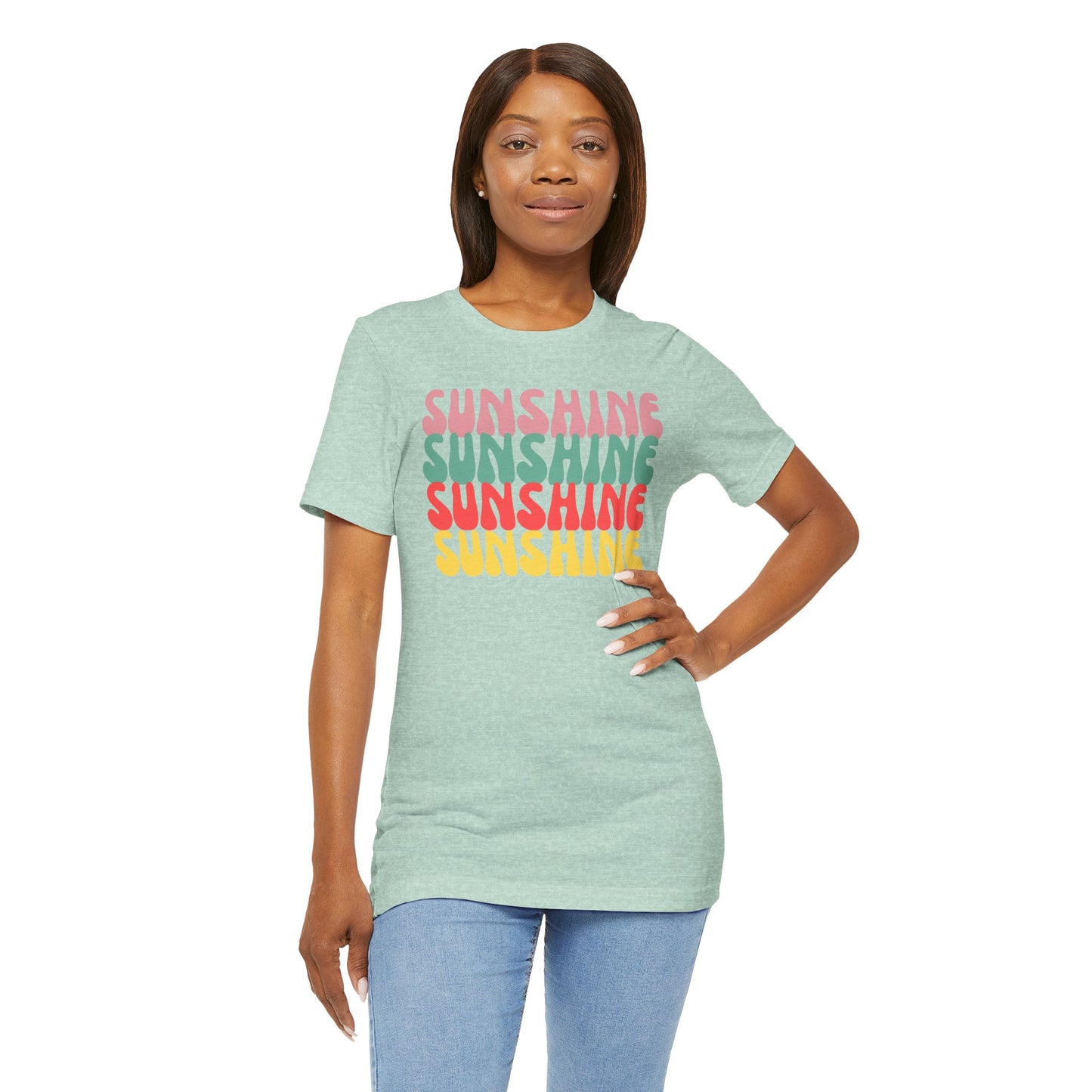 Sunny Vibe Unisex Tee, Summer T-Shirt, Beachwear, Gift for Her, Casual Wear, Fun Graphic Tee