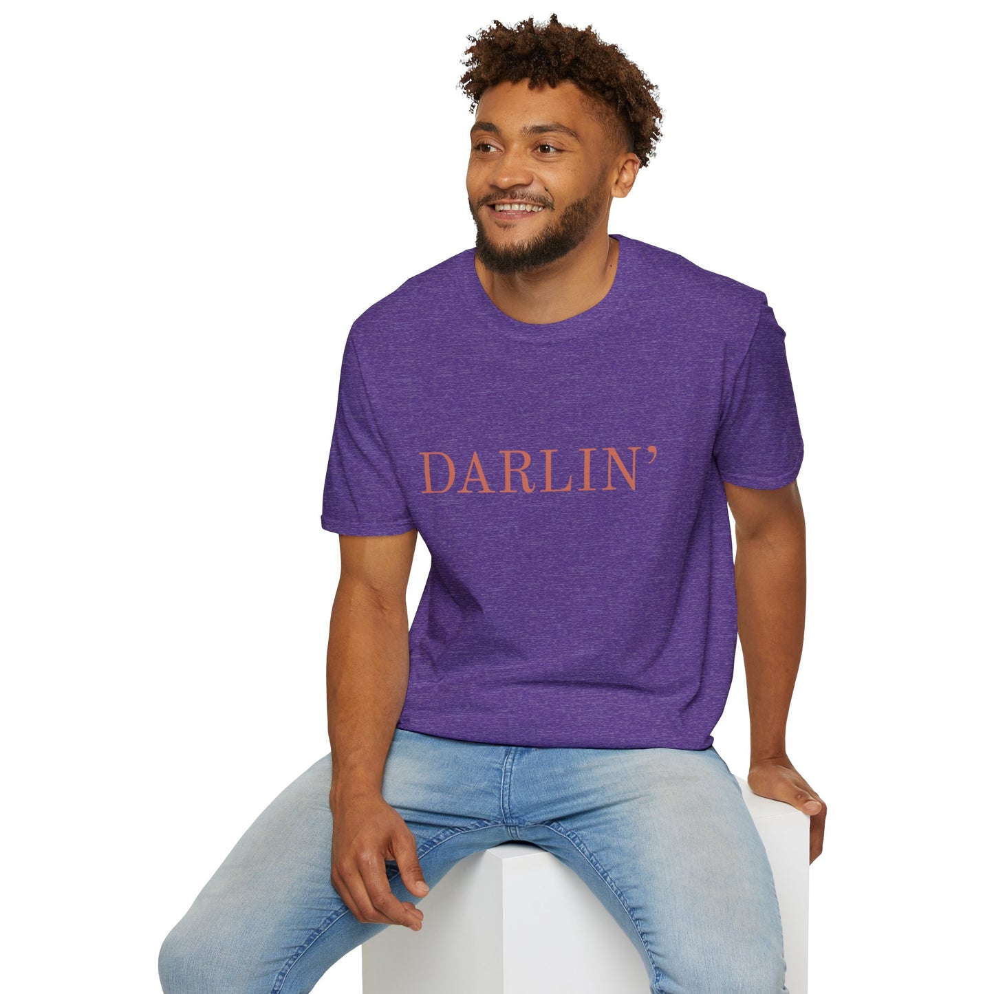 Darlin' Unisex Softstyle T-Shirt, Casual Tee, Gift for Her, Everyday Wear, Cute Graphic Tee, Trendy Fashion Top