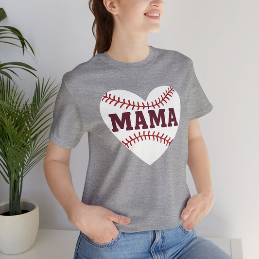Baseball Mama Tee, Soft Unisex Tee for Baseball Moms, Sports Shirt, Gift for Mother’s Day, Casual Wear, Family Game Day