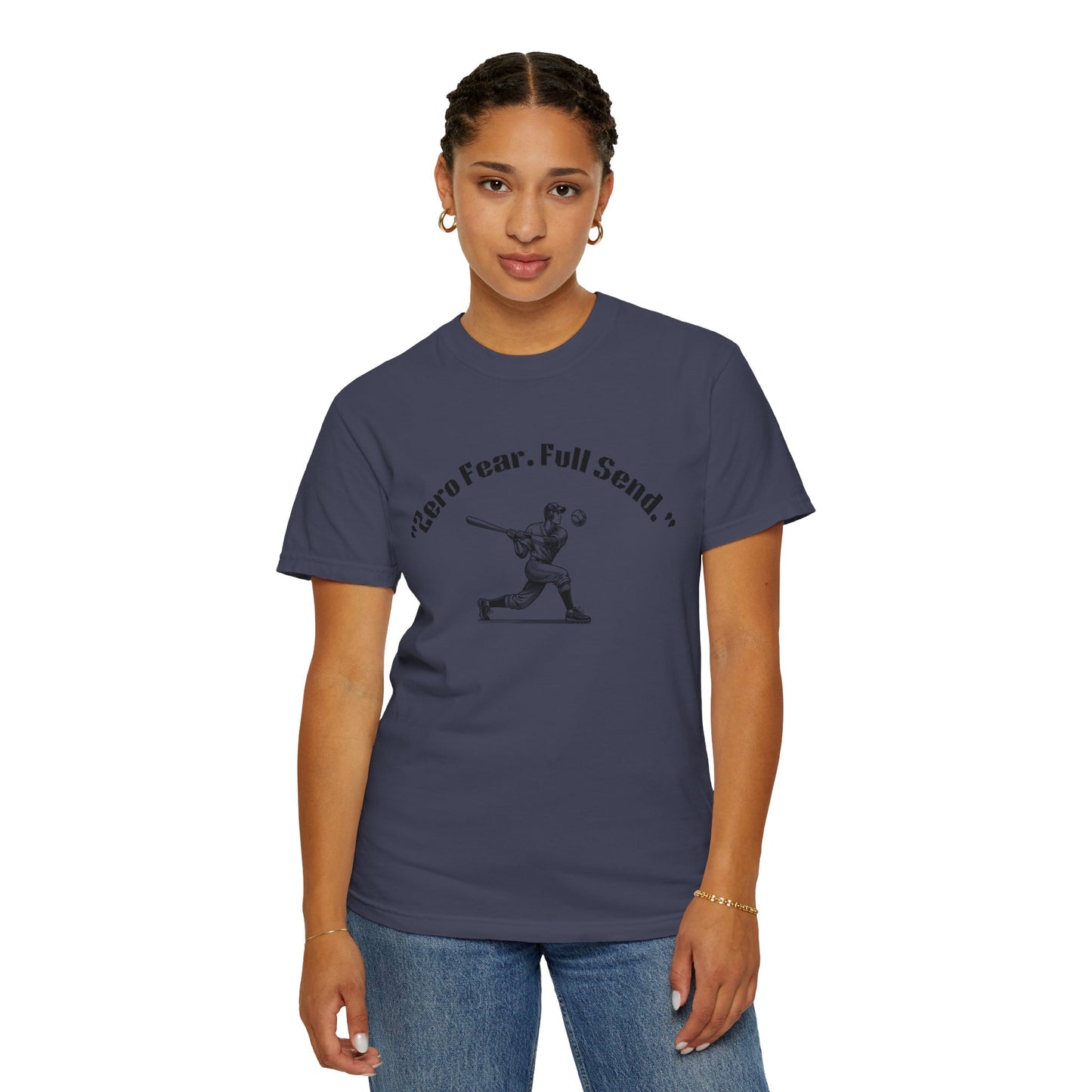 Youth Garment-Dyed T-shirt Zero Fear Full Send Moto Tee