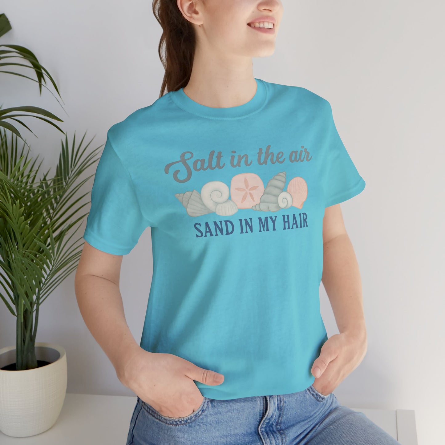 Salt in the Air, Sand in My Hair Unisex Tee | Beach Vibes Shirt, Summer Tee, Vacation Shirt, Nautical Gift, Bohemian Style