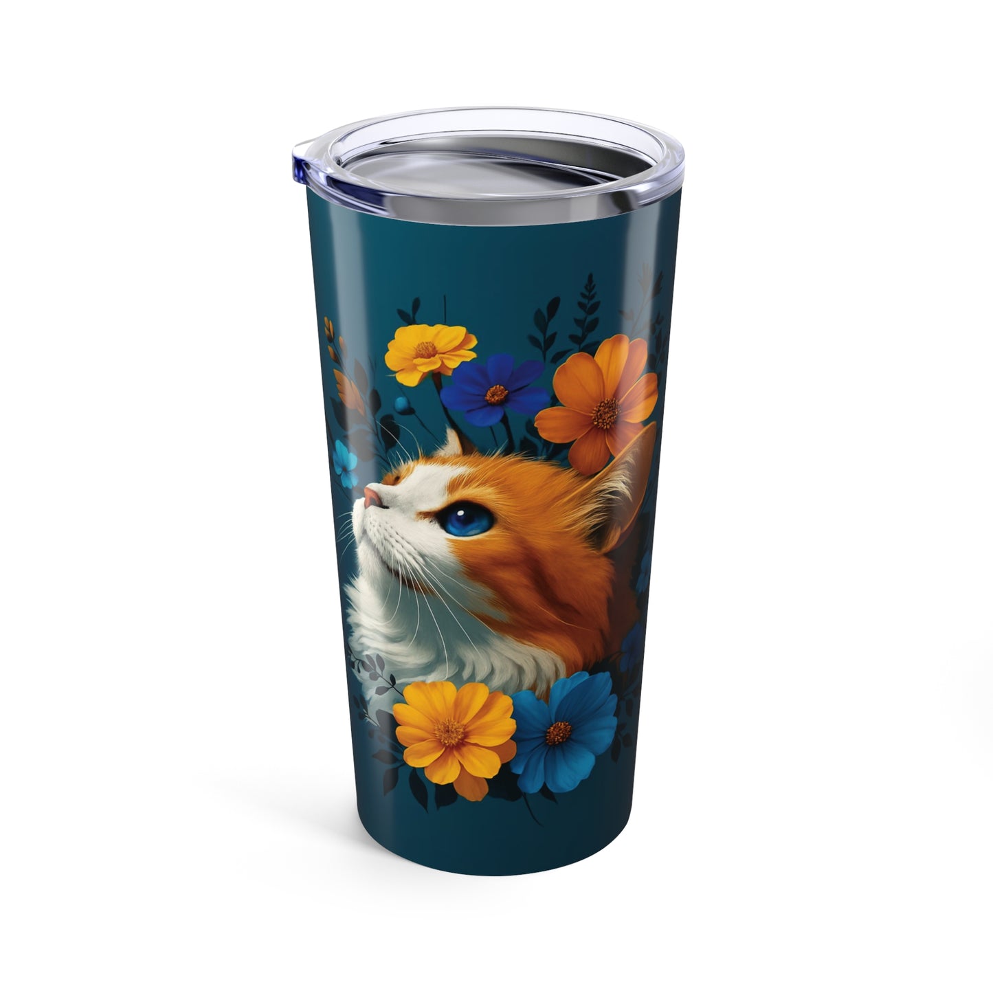 Cat Floral Tumbler