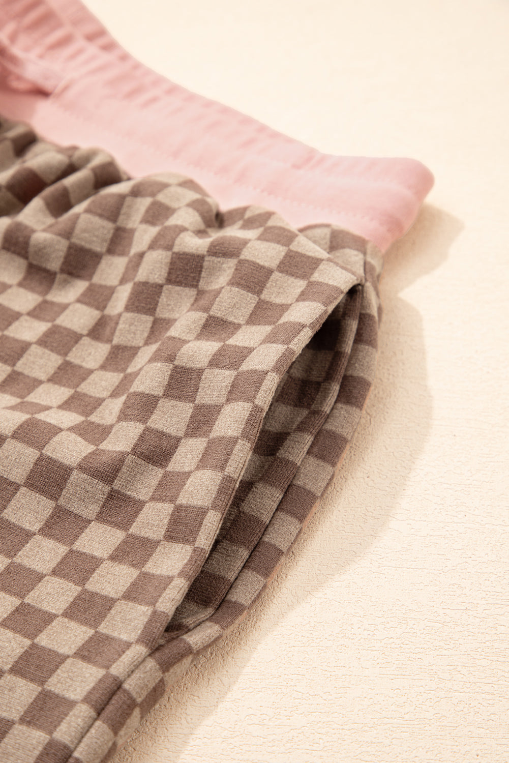 Checker Long Sleeve Pullover and Shorts Set