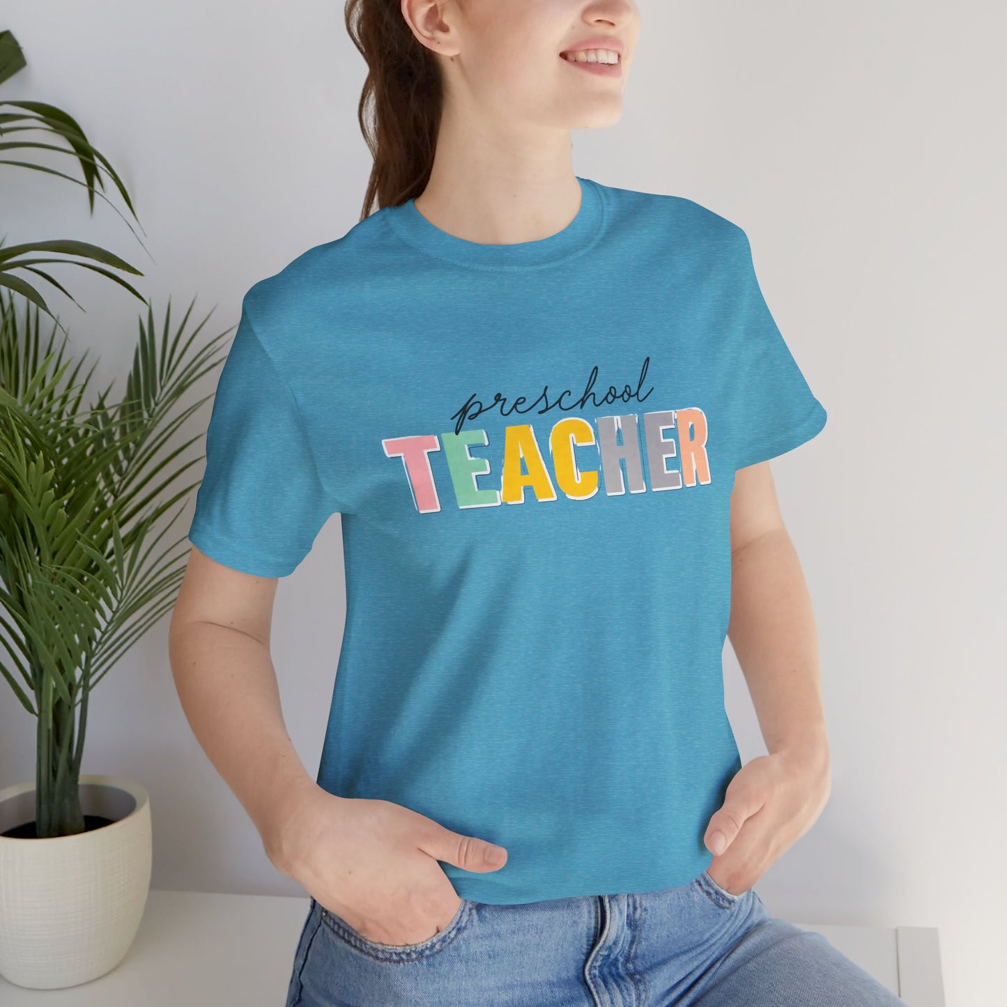 Preschool Teacher Tee, Cute Teacher Shirt, Gift for Educators, Teacher Appreciation, Back to School, Unisex T-Shirt