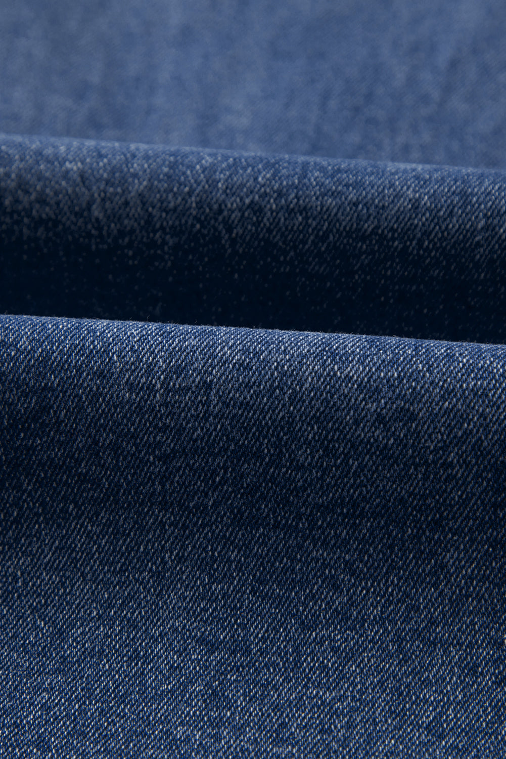 Denim Raw Hem Straight Leg Jeans