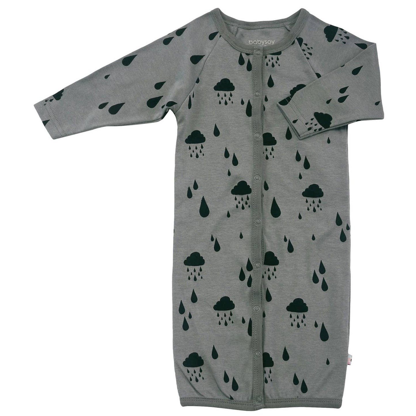 Babysoy Pattern Print Baby Snaps Gown