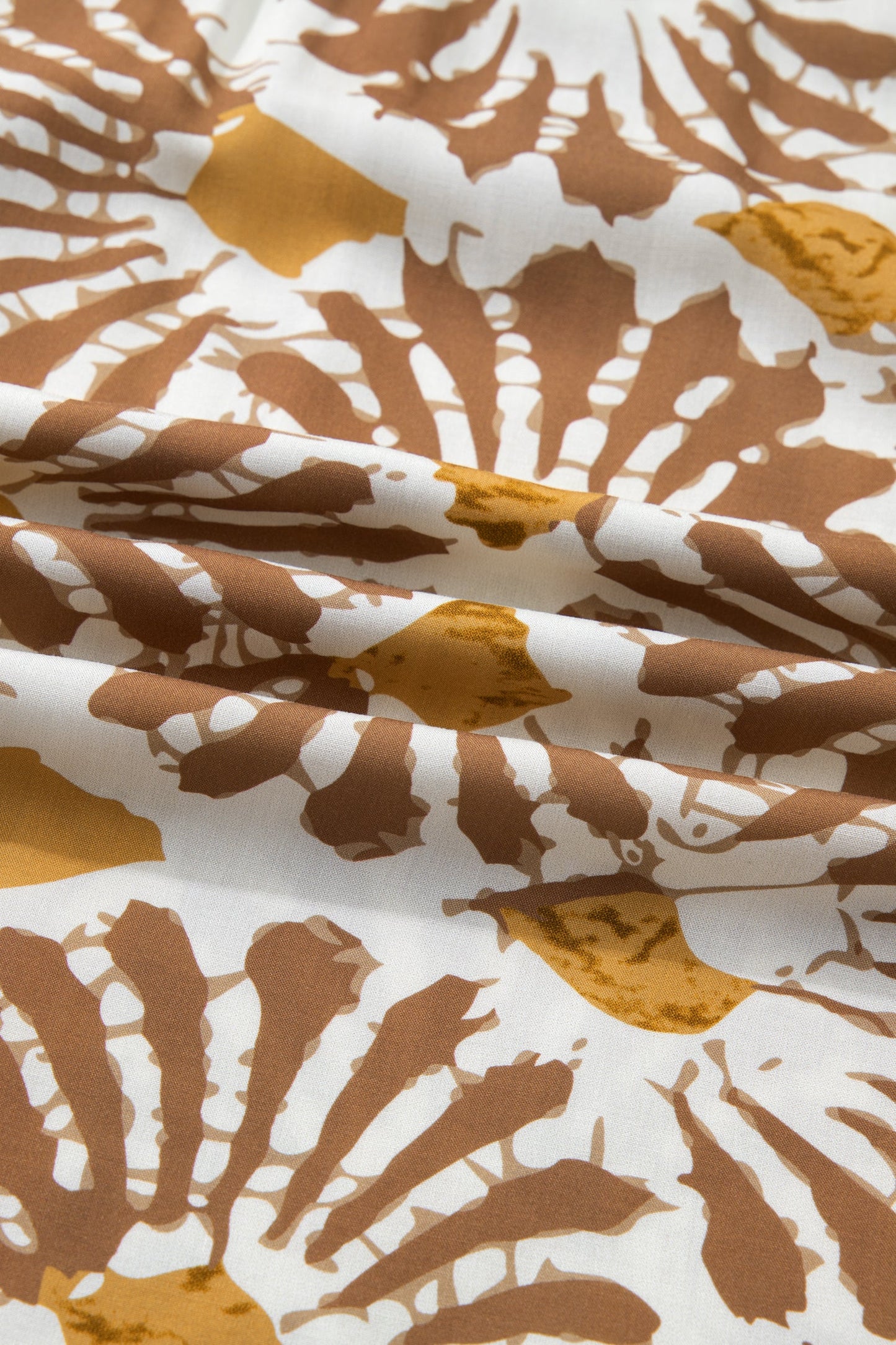 Plus Size Abstract Plant Long Sleeve Maxi Dress