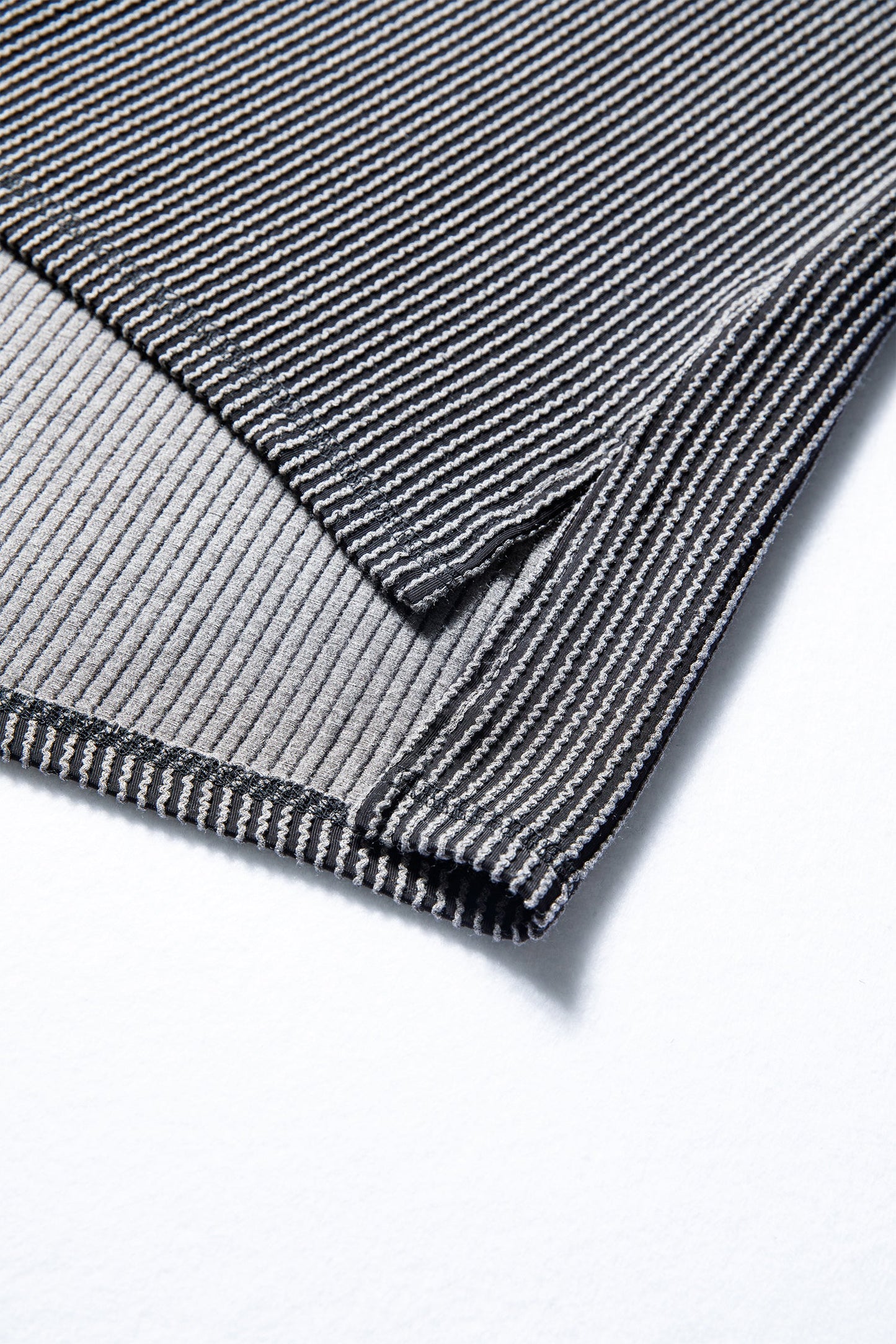 Solid Corded Knit Long Sleeve Top