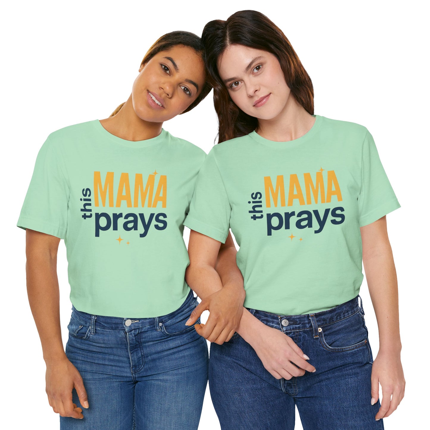 This Mama Prays Tee | Unisex Jersey Short Sleeve T-Shirt, Faith Gift, Mom Life Shirt, Inspirational Apparel, Christian Merchandise