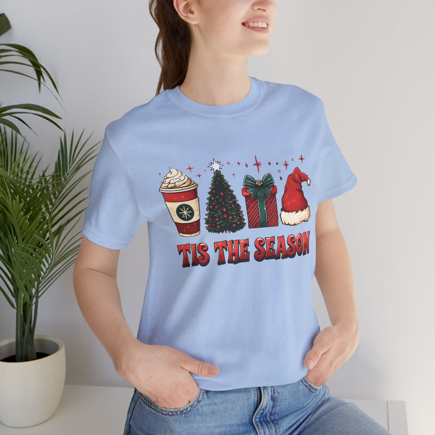 Holiday Cheer Short Sleeve Tee | 'Tis the Season Shirt | Festive Casual Wear | Christmas Gift | Unisex Tee | Seasonal Apparel