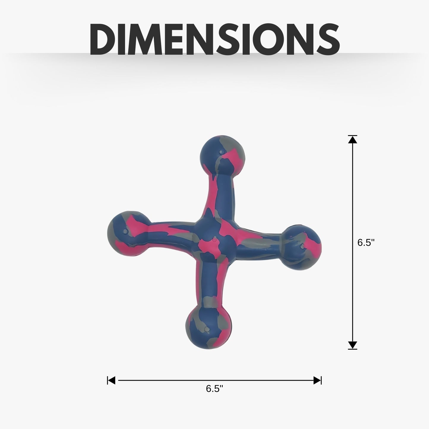 Natural Rubber Jack Dog Toy – Durable, Non-Toxic Chew Toy for Engaging Play and Enhanced Agility