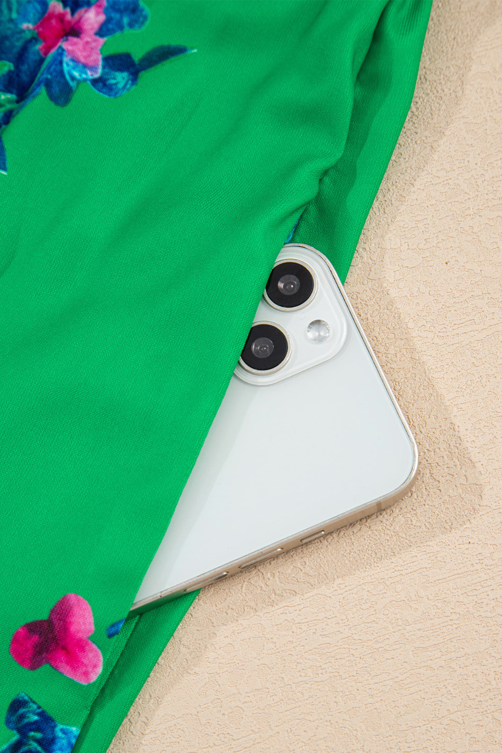 Floral Contrast Trim Knotted Straps Midi Dress