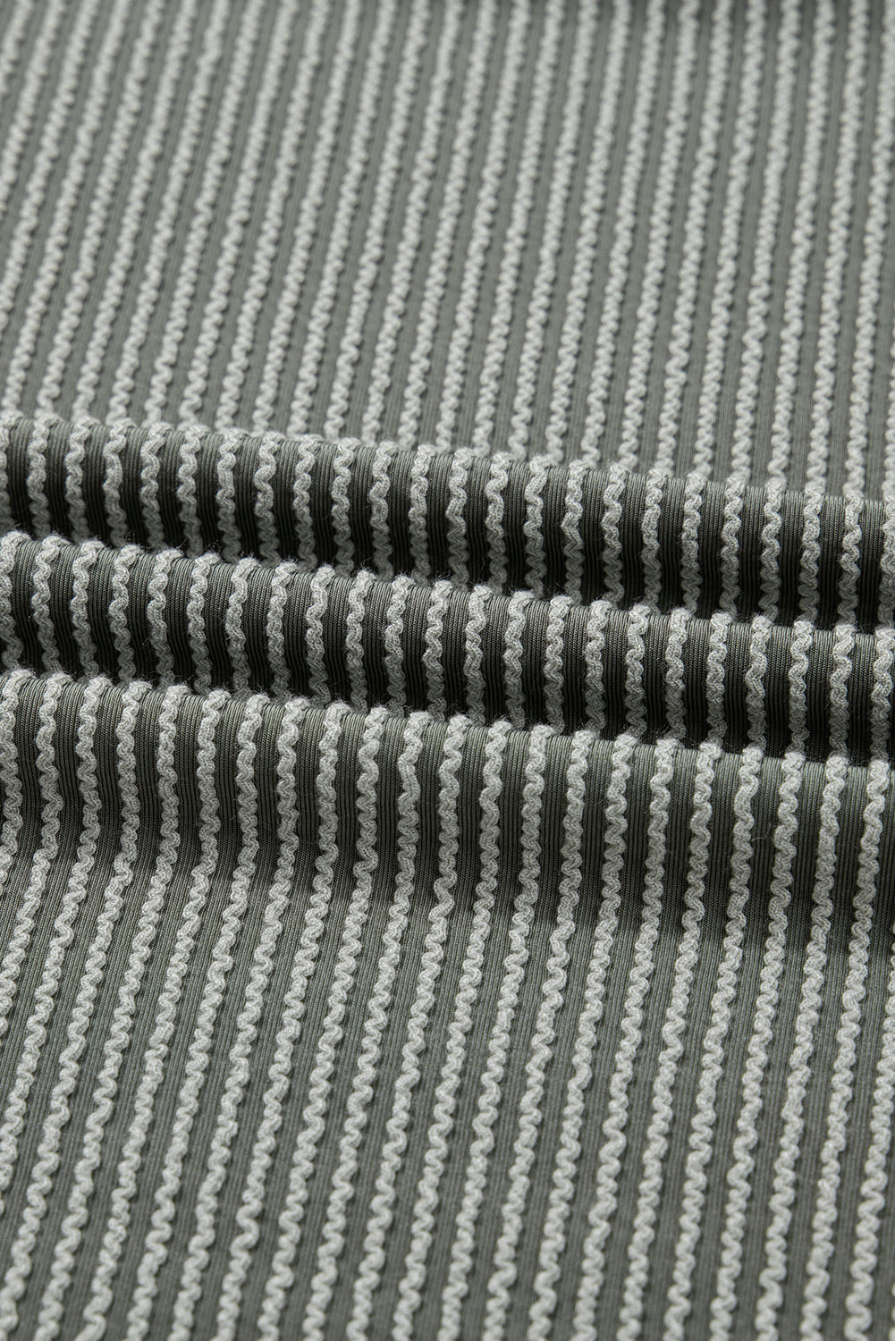 Solid Corded Knit Long Sleeve Top