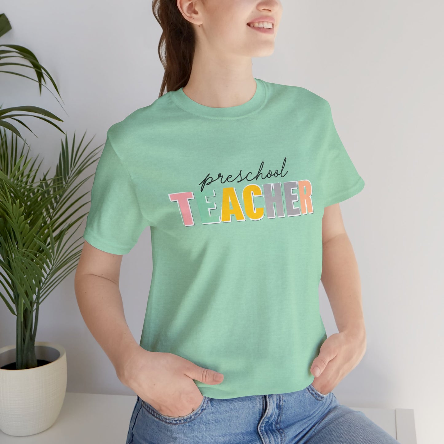 Preschool Teacher Tee, Cute Teacher Shirt, Gift for Educators, Teacher Appreciation, Back to School, Unisex T-Shirt