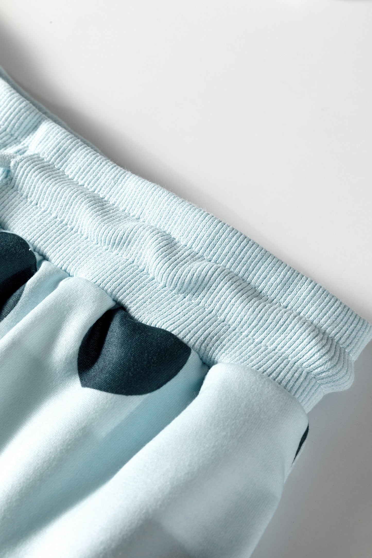 Polka Dot Pullover and Drawstring Shorts Set