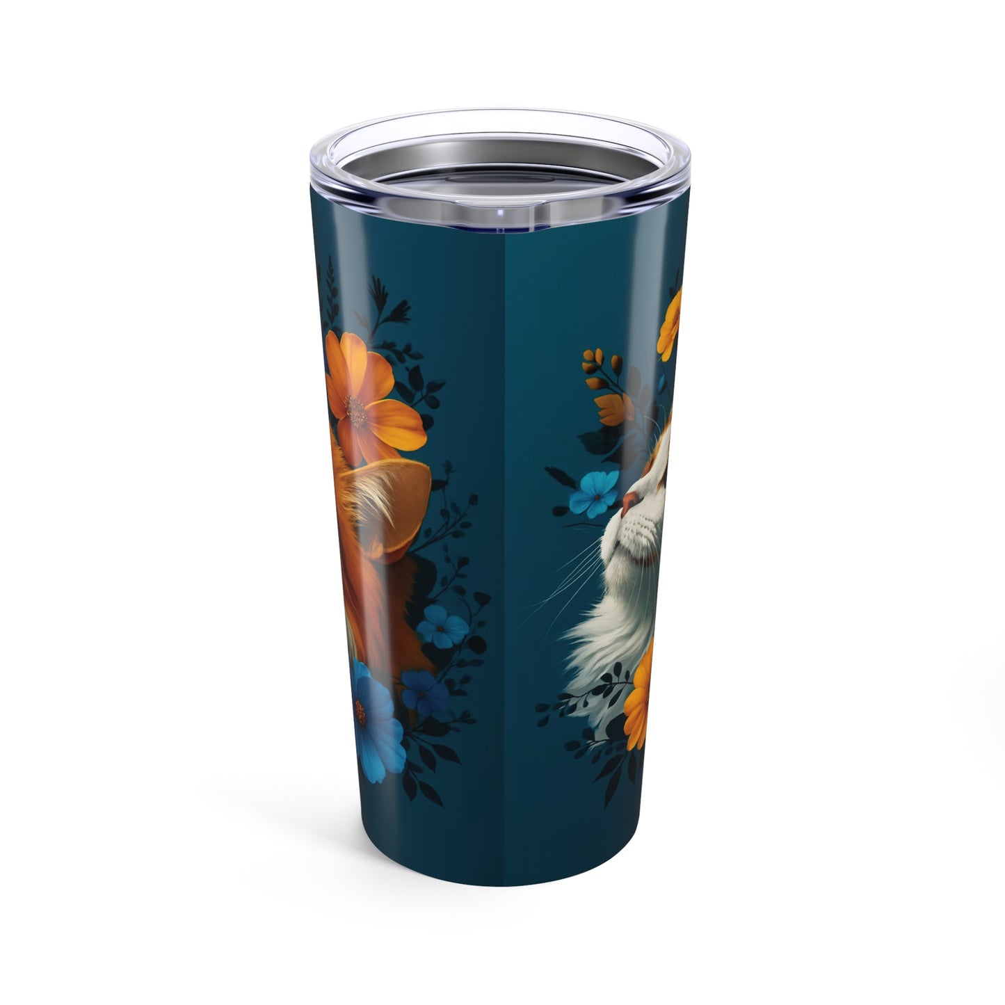 Cat Floral Tumbler