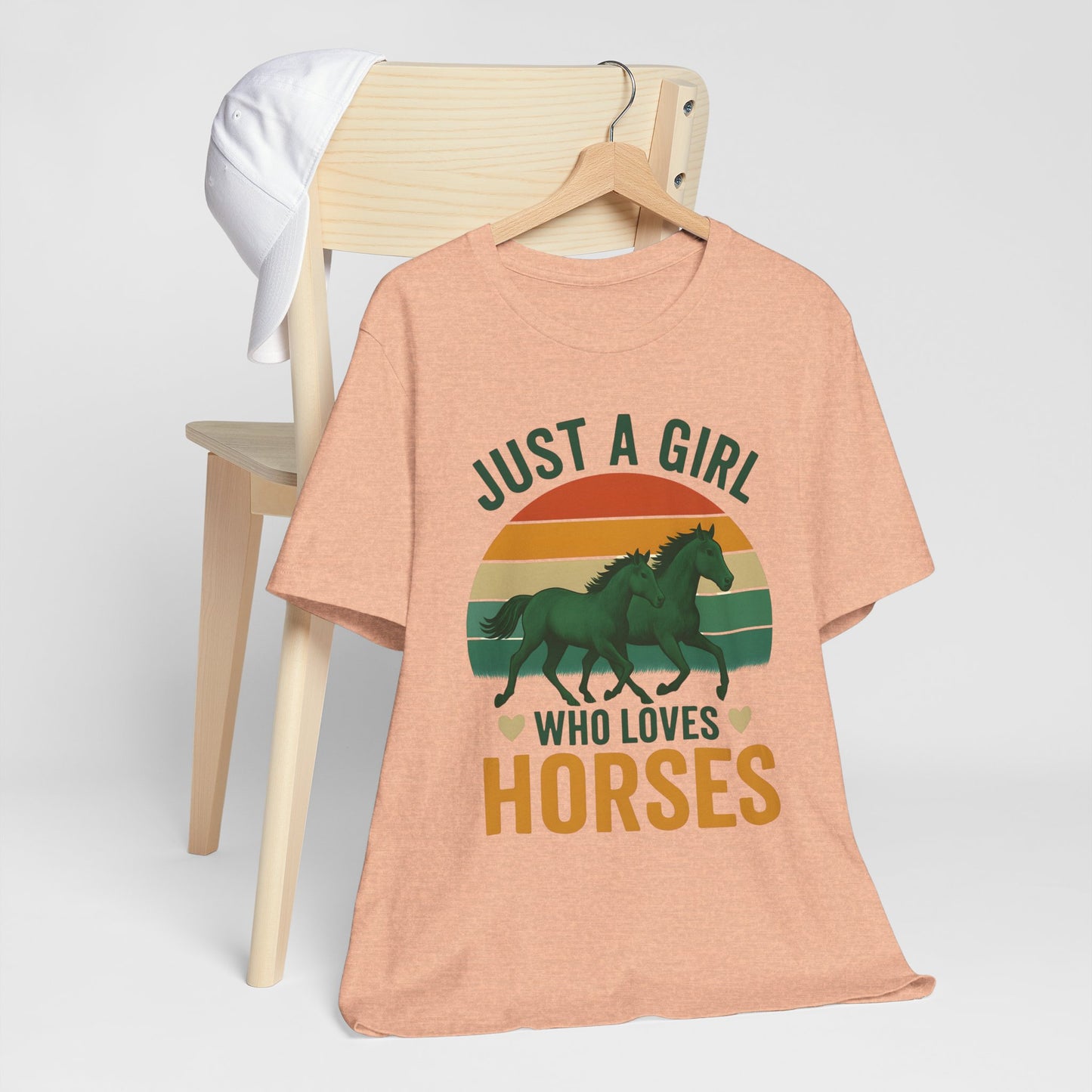 Just a Girl Who Loves Horses Tee | Horse Lover Shirt, Equestrian Gift, Casual Summer Tee, Birthday Present, Gift for Horse Girls