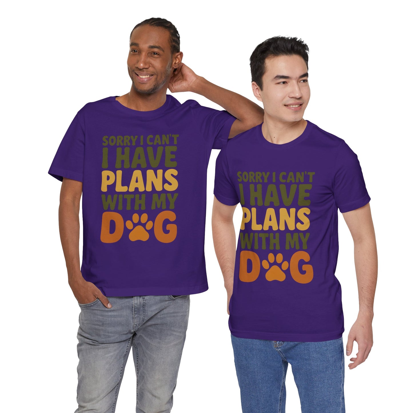 Dog Lover Tee, Sorry I Can't Plans with My Dog Shirt, Pet Owner Gift, Cute Dog Mom Shirt, Casual Outing Top