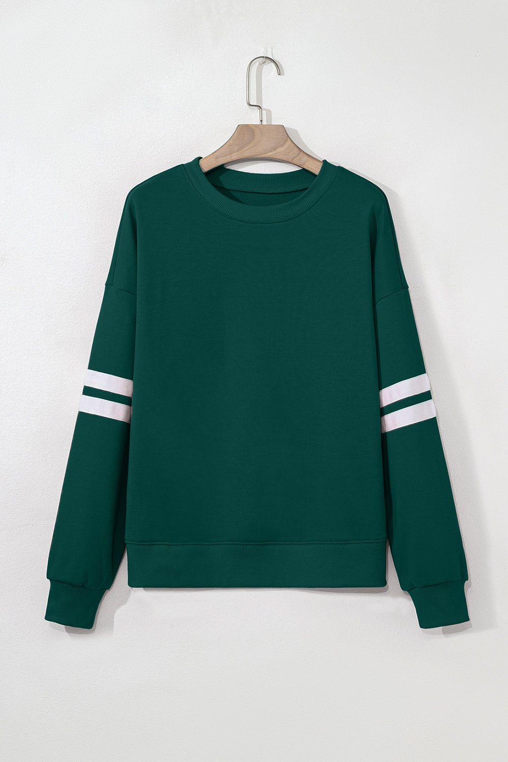 Varsity Stripe Drop Shoulder Oversized Sweatshirt