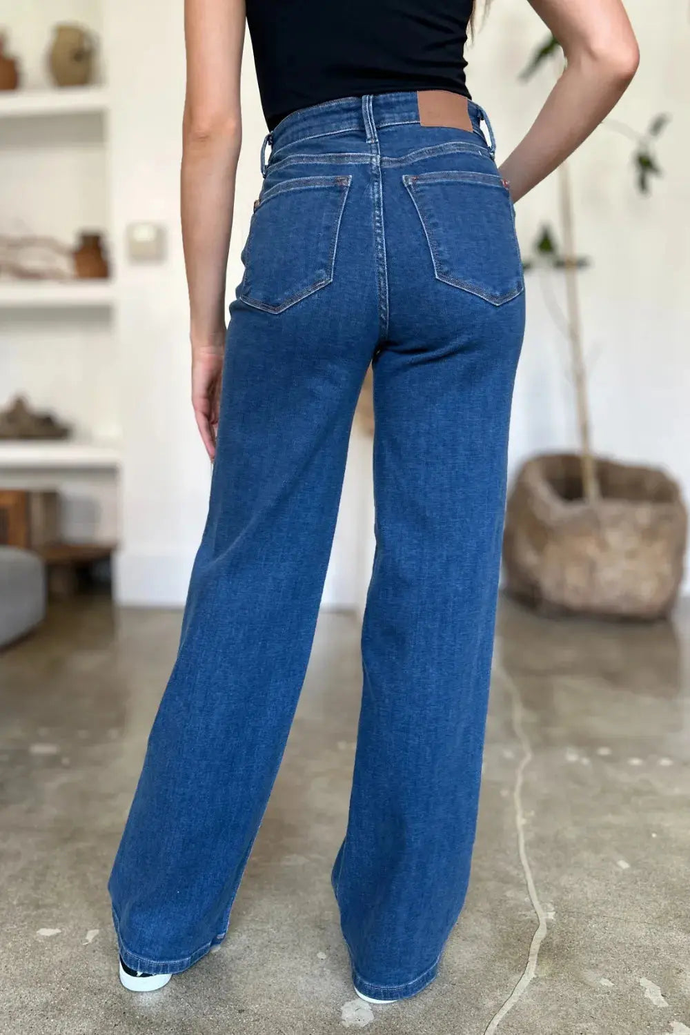Full Size High Rise Straight Leg Judy Blue Jeans