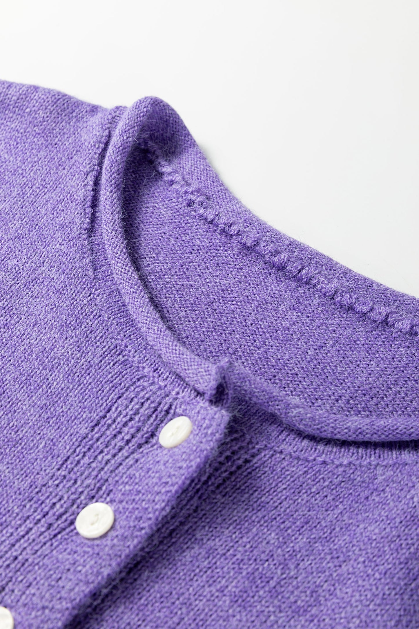 Solid Knit Button-Up Drop Shoulder Sweater Cardigan