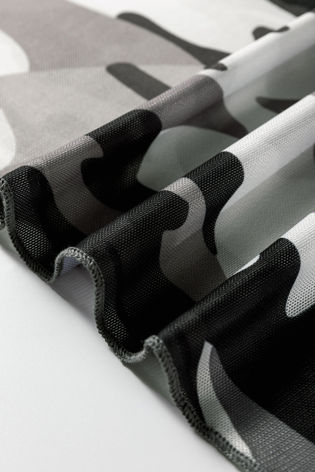 Western Camo Mesh Long Sleeve Top