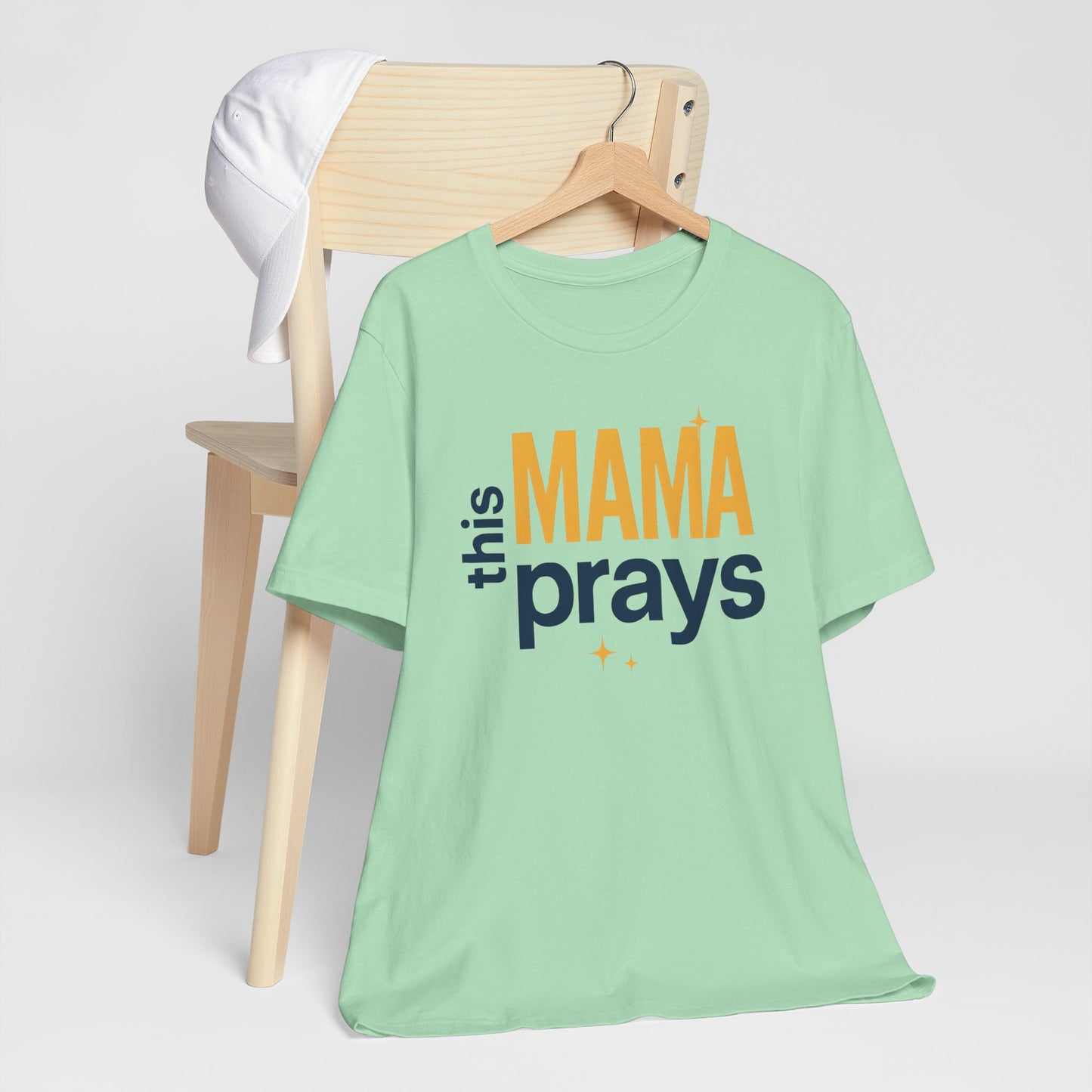 This Mama Prays Tee | Unisex Jersey Short Sleeve T-Shirt, Faith Gift, Mom Life Shirt, Inspirational Apparel, Christian Merchandise