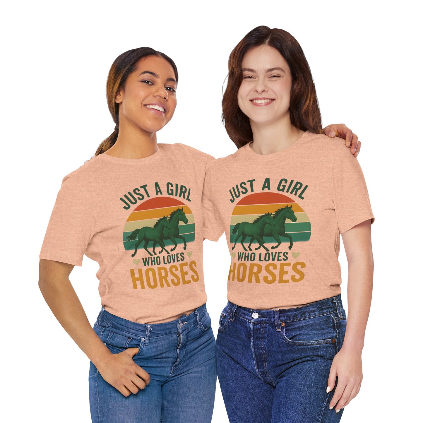Just a Girl Who Loves Horses Tee | Horse Lover Shirt, Equestrian Gift, Casual Summer Tee, Birthday Present, Gift for Horse Girls